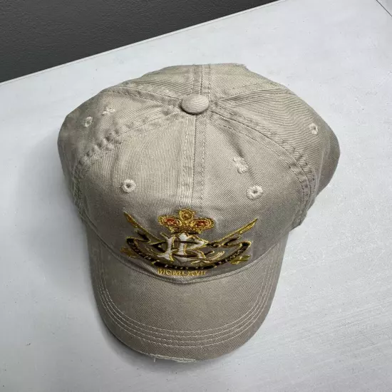 Vintage New Polo Ralph Lauren Hat Mens O/S Embroidered MCMLXVII CROWN Tan Cotton