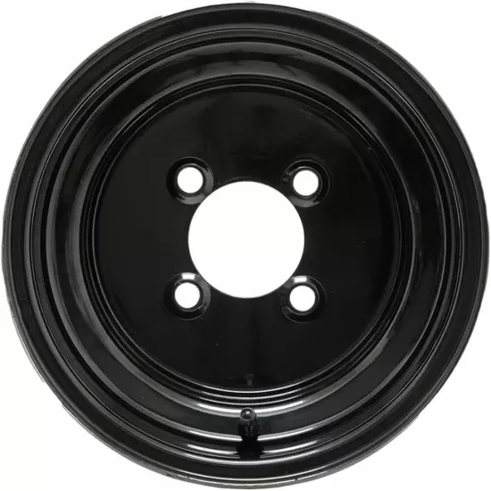 Set of 4 GTW 10" Gloss Black Steel Golf Car Wheels & 18" Rogue All Terrain Tires