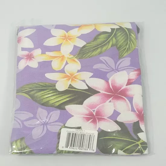 NANI ISLAND NIGHT BLOOMING BOUQUET LAVENDER IPHONE/PASSPORT BAG 7.5"Hx5"W NEW 