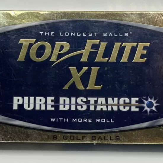 Top Flite XL Pure Distance More Roll 18 Golf Balls Spalding NEW Sealed 2001