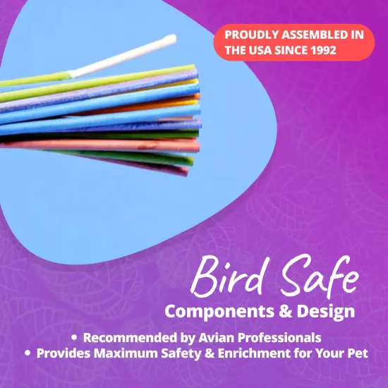 - SB301 Chewable Paper Party Bird Toy with Colorful Lollipop Sticks - Ringnecks 