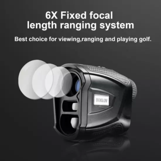 BOBLOV 6X 650 Yards Magnetic Golf Rangefinder w/ Vibration Ranging Speed Meter#