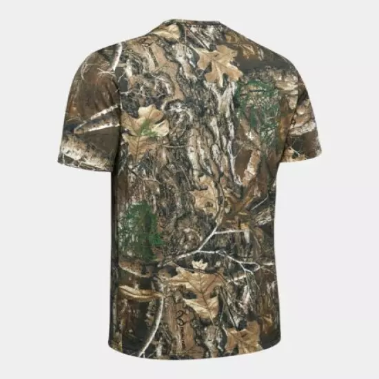 UNDER ARMOUR UA Scent Control Camo Short Sleeve Shirt Realtree Edge 3XL 1343240