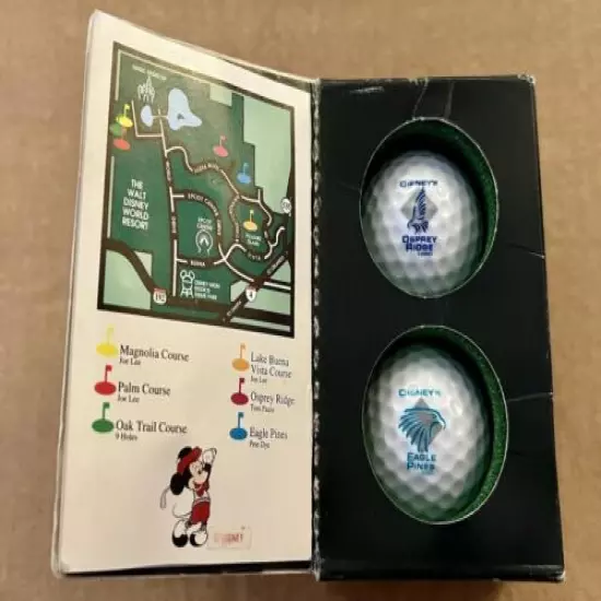 Disney’s - Eagle Pines & Osprey Ridge Golf Balls - 1992 - Unused In Box