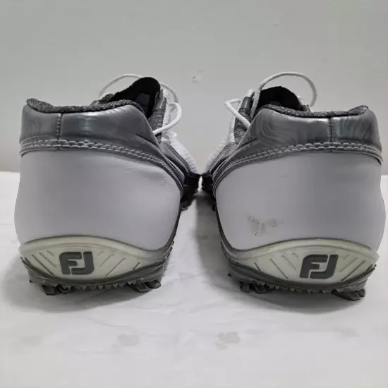 FootJoy DNA Mens 8.5 M White Leather Soft Spike Golf Shoes 53383 Great Condition