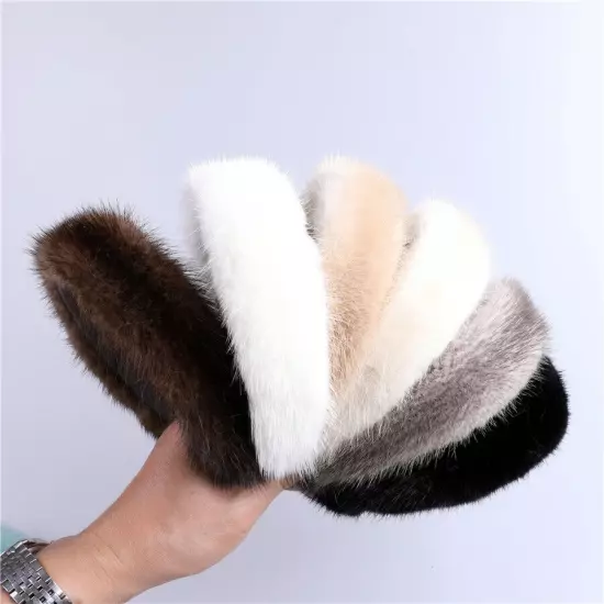 BOONJOVIA women's luxury100% mink fur headband real fur hair band Hair hoop