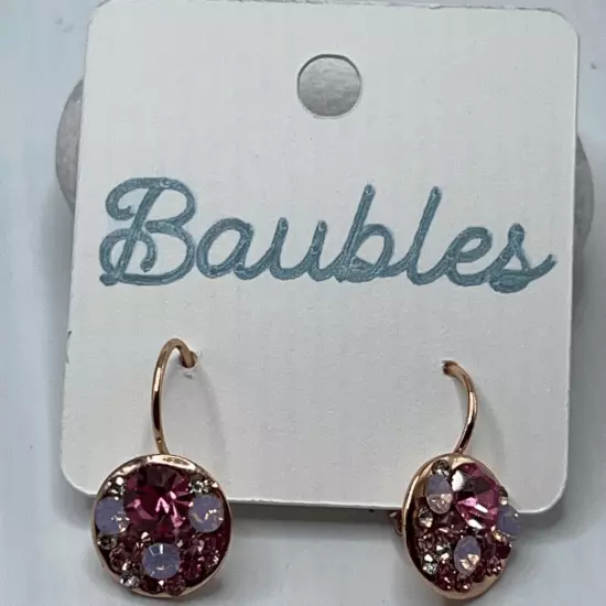 Baubles Gold Pink Dangle Earrings $16 ea or bundle 3/$25