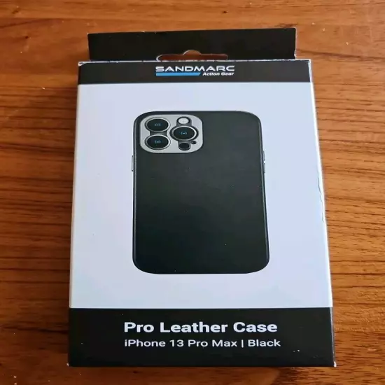 Sandmarc Action Gear iPhone 13 Pro Max Leather Case Black