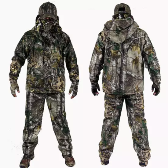 Winter Ghiliie Suit Real Tree Camouflage Jacket Pants Hunting Fishing Clothing