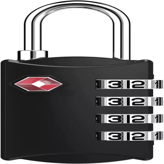 TSA Approved Luggage Lock, Travel Lock, 4 Digit Combination Lock for Scho