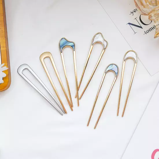 U Shaped Hair Pin Stick Meatball Hair Clips Hairstyle Women Girl Headdress Plugต