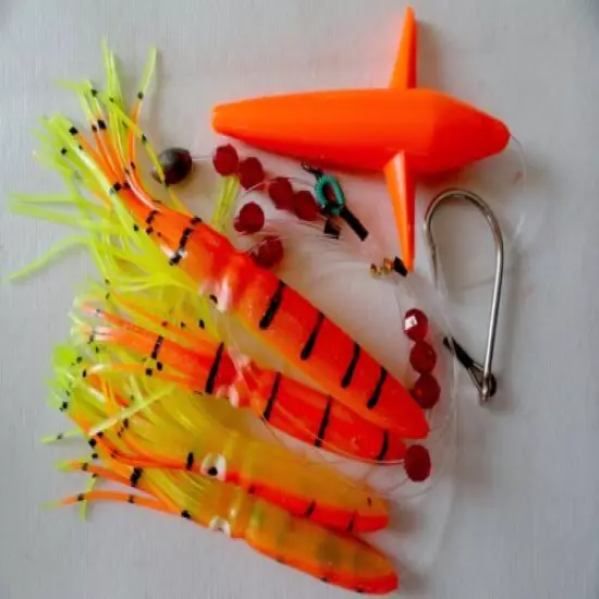 5 Sets DAISY CHAIN BAIT RIG BULB SQUID & BIRD TUNA MARLIN TROLLING LURES-RANDOM