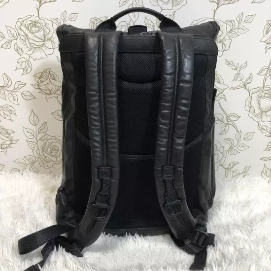 Tumi 932388Dl Roll Top Backpack All Leather Black