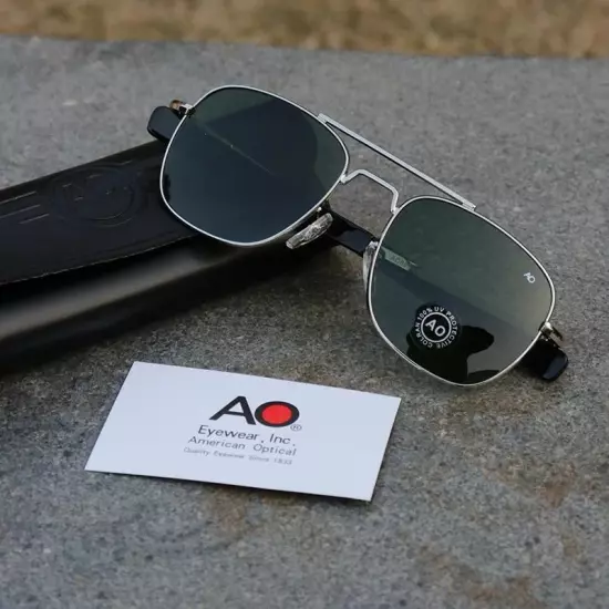 Pilot AO Sunglasses Men Top Quality Brand Designer AGX Tempered Glass Lens Sun