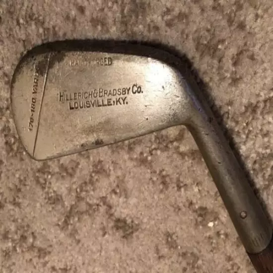 Antique Hillerich Bradsby Wood Shaft Golf Club 4-5 Iron 170-180 Yards Louisville