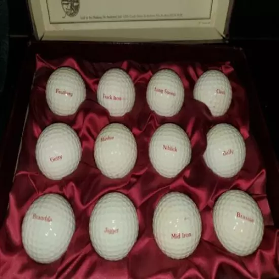 Rare Vintage ST. ANDREWS Logo Golf Balls Nordstrom Box OF 12 Historical Balls