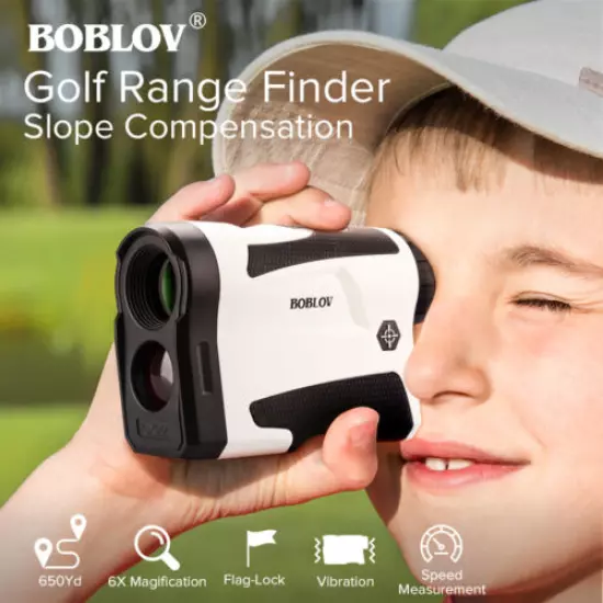 BOBLOV LF600AG 600M 6X Golf Range Finder W/ Slope Compensation Speed Meter