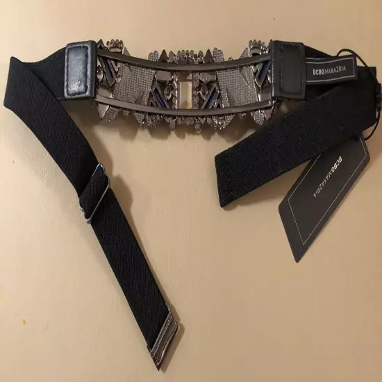 BCBG MAXAZRIA MULTI GEM STONE ELASTIC WAIST BELT