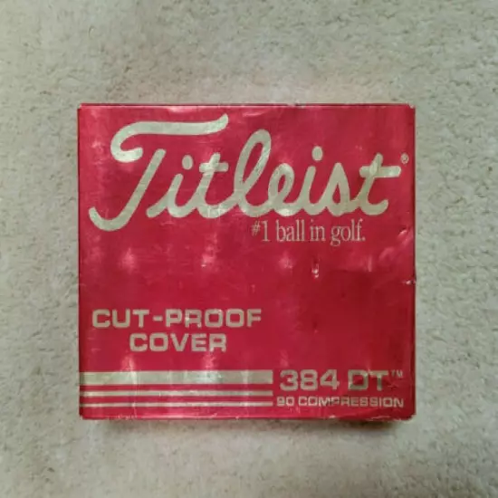 12 New Vintage Titleist 384 DT 90 Compression Golf Balls Unused in Box