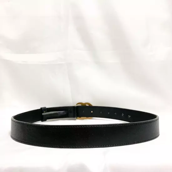 GUCCI GG Marmont Belt Leather Gold Black