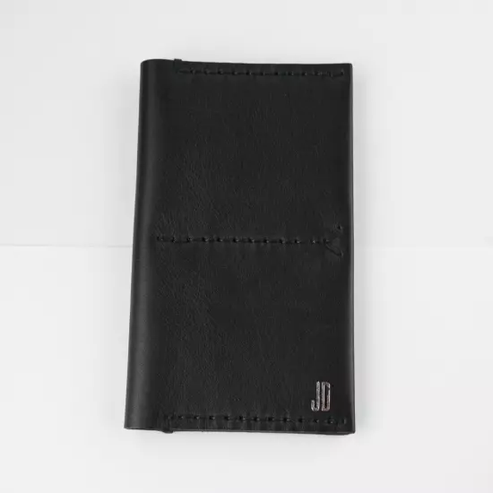 New MADEWELL The Leather Passport Case in True Black Monogram JD