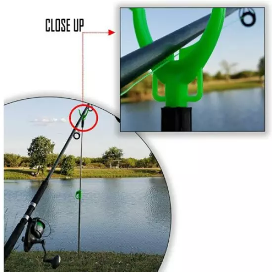 M80 TX (3 Pack) - Aluminum Telescopic Fishing Rod Holders for bank fishing.