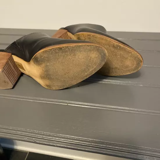 Madewell Womens Sz 7 Tan Black Leather Clogs