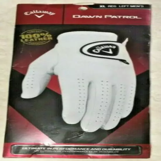 Callaway Dawn Patrol Golf Glove Mens for LEFT Hand Size Regular XL, Leather 