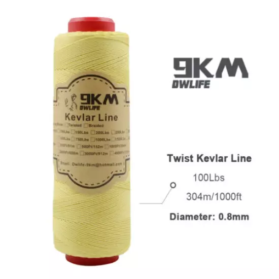 Heavy Duty 1000ft Test 70-150lb 100% Kevlar Sewing Thread Line Made with Kevlar