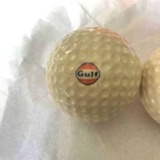 Box of 3 Gulf Oil Vintage Golf Balls in Box