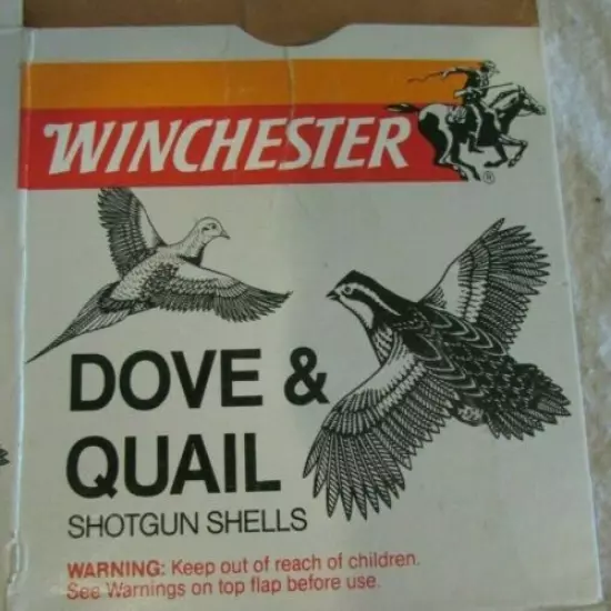 VINTAGE WINCHESTER DOVE & QUAIL 12 GA CARTRIDGE SHELLS Box Empty