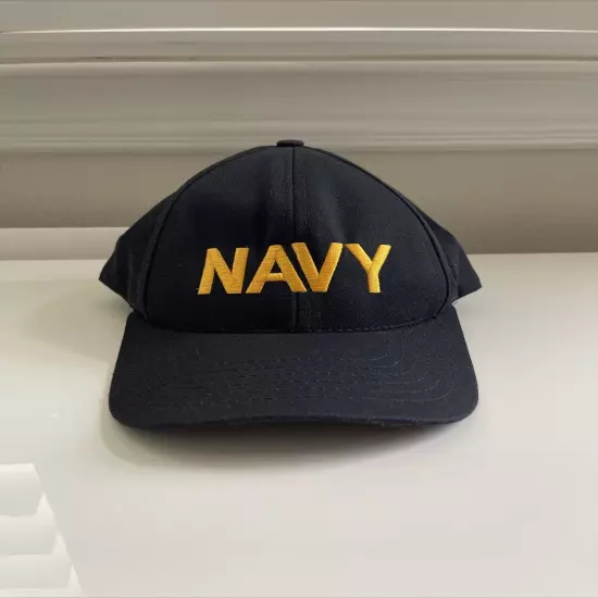 US NAVY: Adjustable Hat Snapback Trucker Cap USA Made VTG