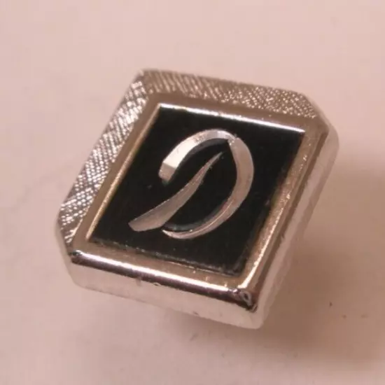 D Monogram Initial Letter Vintage SWANK Tie Tack Lapel Pin david donald darrel