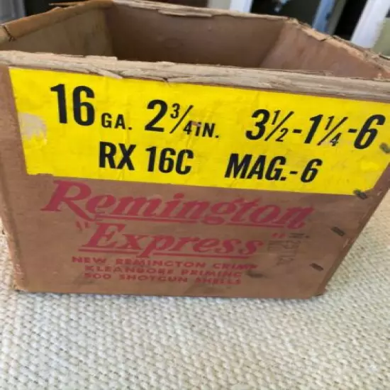 Vintage Remington Express Empty Shotgun Shell Case Box