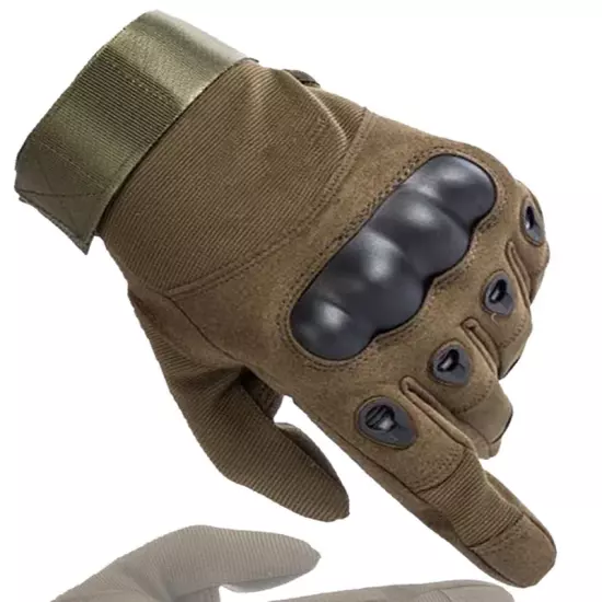 Tactical Hard Knuckle Half Finger Gloves Men'S Combat Hunting Shooting Paintball