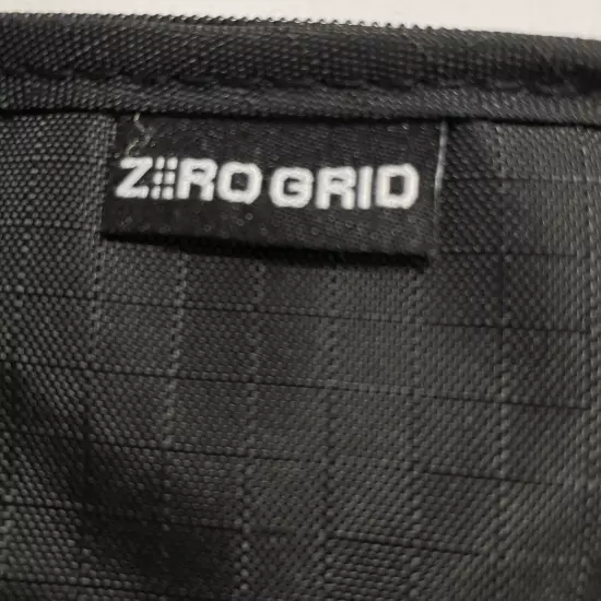 Zero Grid RFTD Passport Travel Wallet Zip Closure Black For Passport Credit Card