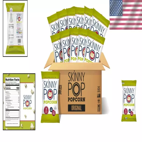 Healthy Snack Heaven: Skinny Pop Dairy-Free and Non-GMO Popcorn Bundle - 4.4oz