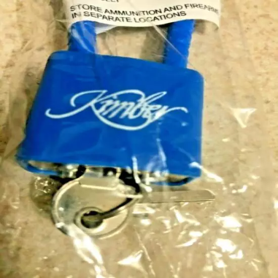 Genuine KIMBER Blue Cable Gun Lock With 2 Keys R15LC13 3383-1 NEW IN PACKAGE.