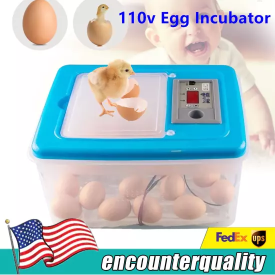 30W Egg Incubators Digital Poultry Chicken Quail Bird Hatcher for Hatching Eggs