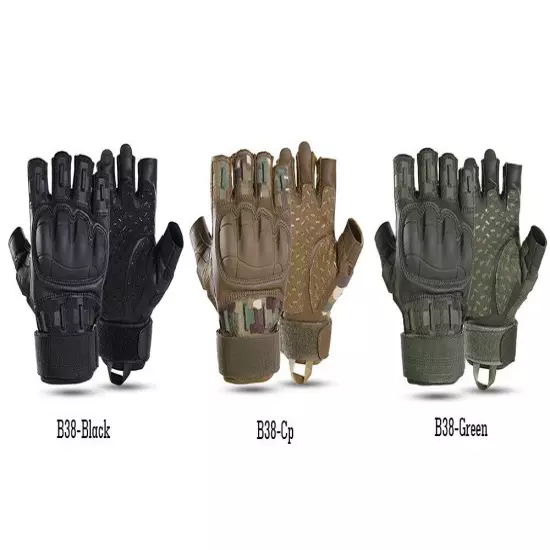 Fingerless Gloves Breathable Half-finger Gloves Sports Cycling Shooting Working