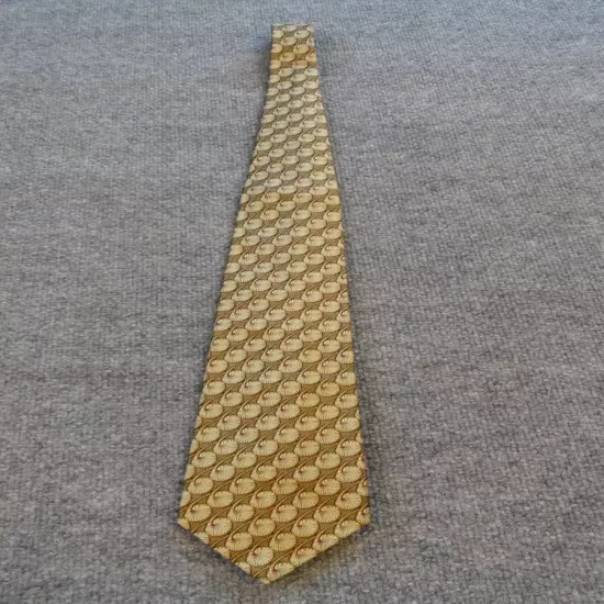 Robert Talbott Best of Class Tie Men's Silk Gold w/Unique Design 58 x 4