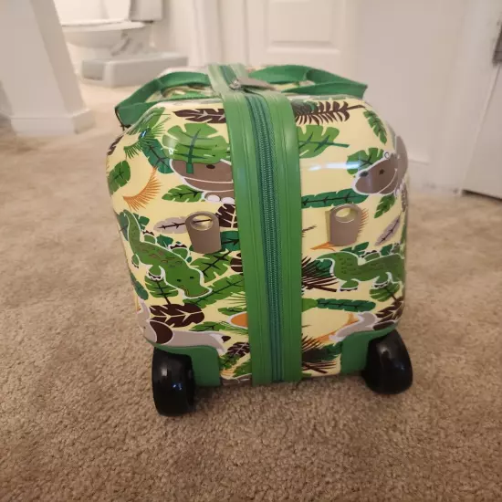 Kids NWT Safari Animals Green Luggage Boys 17" Travel Case