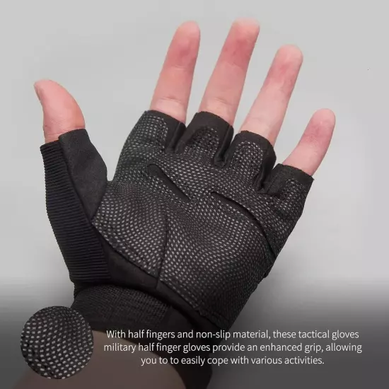 Military Tactical Half Finger Gloves Combat Army Outdoor Fingerless Gloves Work