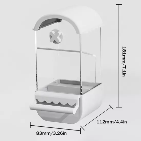 Bird Feeder Cup No Mess Bowl Cage Automatic Feeding Canary Parrot Cockatie D1P0