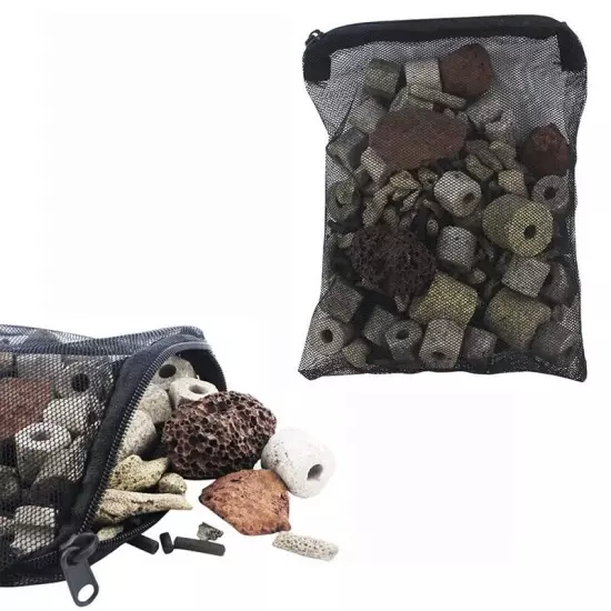 40 Pieces Aquarium Bags Media Mesh Bags with Zipper for Charcoal7401