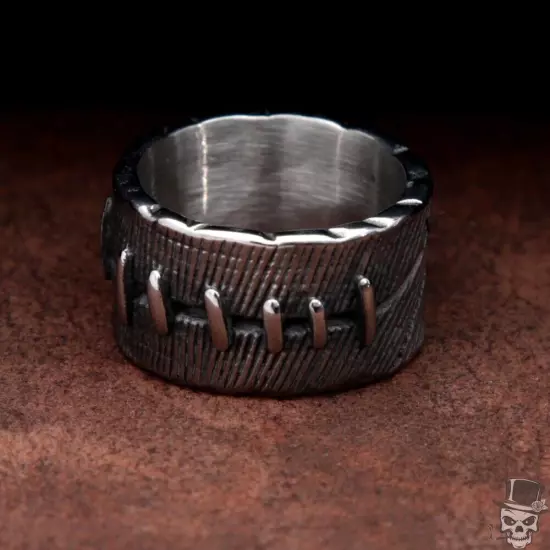 Sculpt Rings™ Industrial Stitch Ring - Rugged Stainless Steel Band