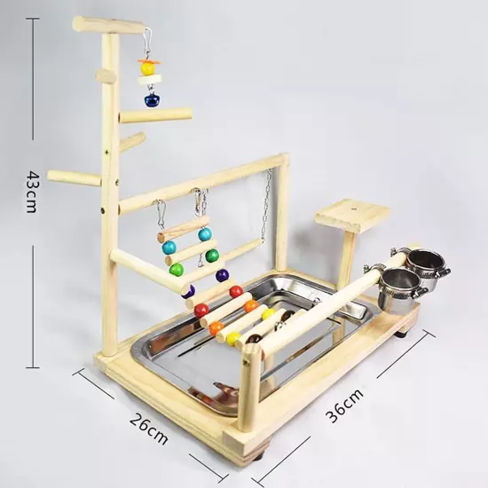 Bird playground, Parrot playstand, Bird play stand, Parakeet playground, Wood...