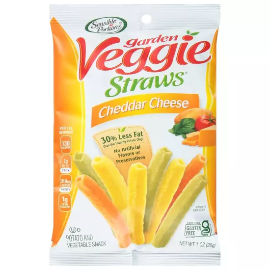 Healthy Cheddar Cheese Veggie Straws - 1 Oz Packs, 24 Count Variety Snack