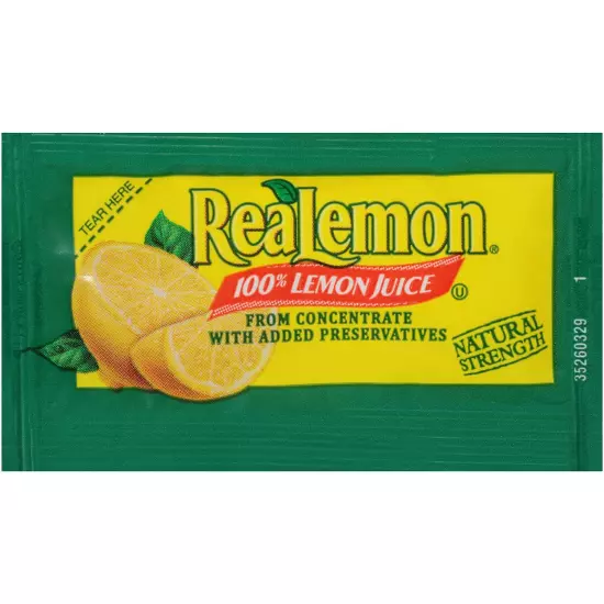 REALEMON Single Serve Lemon Juice 4 gr. (Pack of 200)