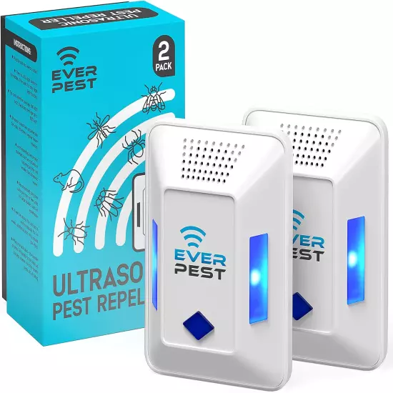 Ultrasonic Pest Control Repeller - Repel Rodents, Ants, Cockroaches Get Rid, Bed